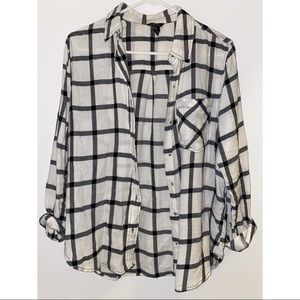 Black and cream flannel